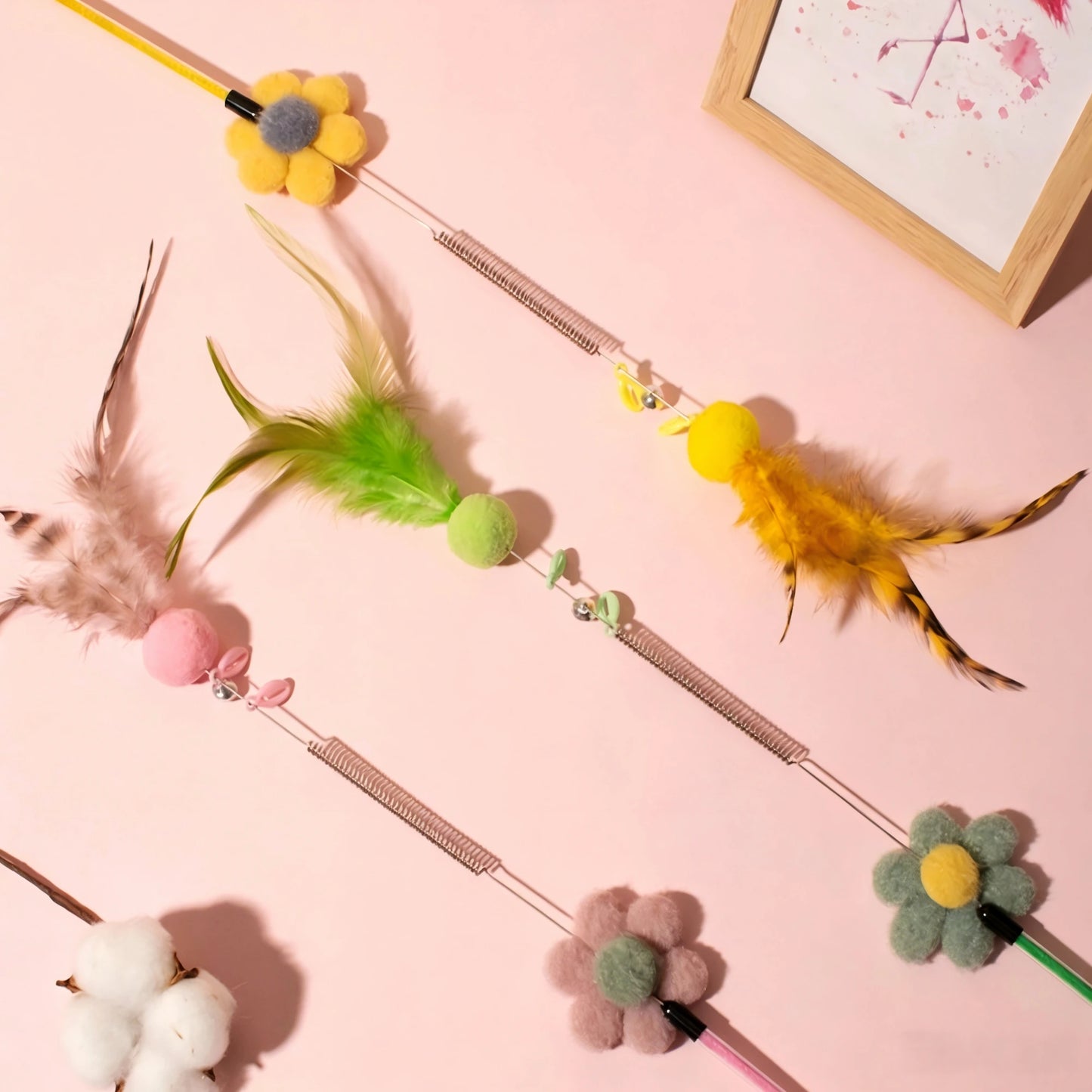 Moop Fairy Feather Cat Wand Toy