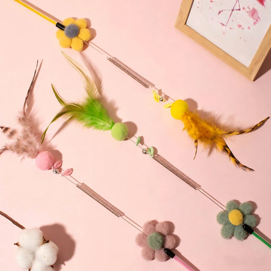 Moop Fairy Feather Cat Wand Toy