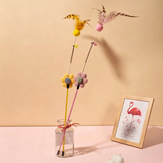 Moop Fairy Feather Cat Wand Toy